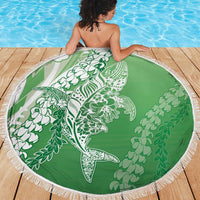 Hawaii Puakenikeni And Maile Lei Beach Blanket Green Polynesian Shark Tattoo DT05
