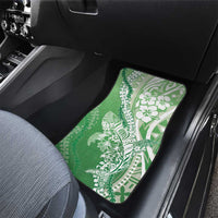 Hawaii Puakenikeni And Maile Lei Car Mats Green Polynesian Shark Tattoo DT05