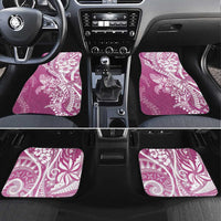 Hawaii Puakenikeni And Maile Lei Car Mats Pink Polynesian Shark Tattoo DT05