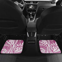 Hawaii Puakenikeni And Maile Lei Car Mats Pink Polynesian Shark Tattoo DT05