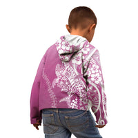 Hawaii Puakenikeni And Maile Lei Kid Hoodie Pink Polynesian Shark Tattoo DT05