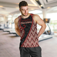 Custom Aotearoa Atua Tumatauenga Men Tank Top God Of War Koru Patterns