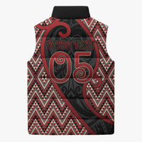 Custom Aotearoa Atua Tumatauenga Sleeveless Puffer Jacket God Of War Koru Patterns