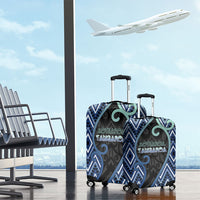 Aotearoa Atua Tangaroa Luggage Cover God Of Ocean Koru Patterns
