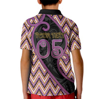 Custom Aotearoa Atua Rongomatane Kid Polo Shirt God Of Cultivated Foods Koru Patterns