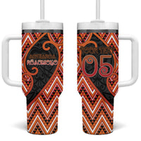 Custom Aotearoa Atua Ruaumoko Tumbler With Handle God Of Volcanoes Koru Patterns
