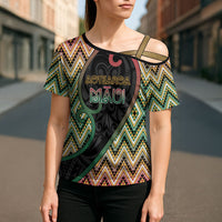 Custom Aotearoa Atua Maui Cross Shoulder Shirt Demigod Hero And Trickster Koru Patterns