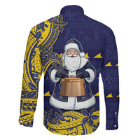 Tokelau Christmas Family Matching Summer Maxi Dress and Hawaiian Shirt Santa With Tuluma Xmas Tribal Waves DT05 - Polynesian Pride