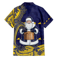 Tokelau Christmas Hawaiian Shirt Santa With Tuluma Xmas Tribal Waves - Polynesian Pride