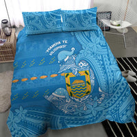 Tuvalu Christmas Bedding Set Dolphins Santa Xmas Tribal Waves - Polynesian Pride