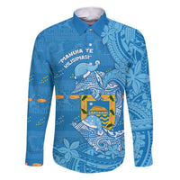 Tuvalu Christmas Family Matching Puletasi and Hawaiian Shirt Dolphins Santa Xmas Tribal Waves - Polynesian Pride