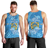 Tuvalu Christmas Men Tank Top Dolphins Santa Xmas Tribal Waves - Polynesian Pride