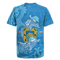 Tuvalu Christmas Rugby Jersey Dolphins Santa Xmas Tribal Waves - Polynesian Pride