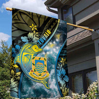 Tuvalu Garden Flag Dolphin On The Waves