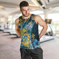 Personalised Tuvalu Men Tank Top Dolphin On The Waves