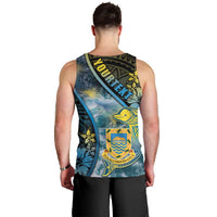 Personalised Tuvalu Men Tank Top Dolphin On The Waves