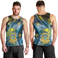 Personalised Tuvalu Men Tank Top Dolphin On The Waves