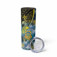 Personalised Tuvalu Skinny Tumbler Dolphin On The Waves