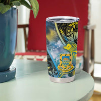 Personalised Tuvalu Tumbler Cup Dolphin On The Waves