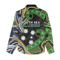 South Sea Islanders And Solomon Islands Women Casual Shirt Solomons Coat Of Arms And Southern Cross DT05 - Polynesian Pride