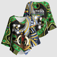 South Sea Islanders And Vanuatu Kimono Sleeve Blouse Boar Tusk Warrior Southern Tribal Pattern DT05 - Polynesian Pride