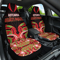 Aotearoa Ngati Maru Car Seat Cover New Zealand Traditional Maori Pattern DT05 One Size Red - Polynesian Pride