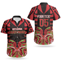 Custom Aotearoa Ngati Maru Couples Matching Off Shoulder Short Dress and Hawaiian Shirt New Zealand Traditional Maori Pattern DT05 - Polynesian Pride