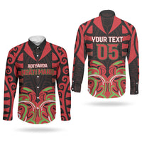 Custom Aotearoa Ngati Maru Couples Matching Tank Maxi Dress and Long Sleeve Button Shirt New Zealand Traditional Maori Pattern DT05 - Polynesian Pride