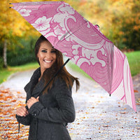 Pink Palaka Hawaiian And Japanese Umbrella Maneki Neko And Sakura Bloom