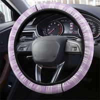 Purple Palaka Hawaiian And Japanese Steering Wheel Cover Maneki Neko And Sakura Bloom