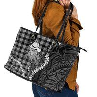 Black Hawaii Palaka Cowboy Turtle Leather Tote Bag Hawaiian Paniolo Puakenikeni Maile Lei