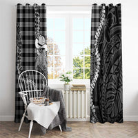 Black Hawaii Palaka Cowboy Turtle Window Curtain Hawaiian Paniolo Puakenikeni Maile Lei