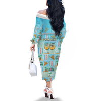 Custom Hawaii Surfing Family Matching Off The Shoulder Long Sleeve Dress and Hawaiian Shirt He'e Nalu DT05 - Polynesian Pride