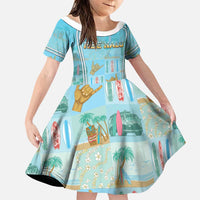 Custom Hawaii Surfing Family Matching Summer Maxi Dress and Hawaiian Shirt He'e Nalu