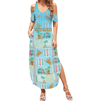 Custom Hawaii Surfing Family Matching Summer Maxi Dress and Hawaiian Shirt He'e Nalu