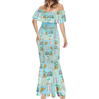 Custom Hawaii Surfing Mermaid Dress He'e Nalu