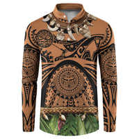 Polynesia Maui Tattoo Inspired Button Sweatshirt Tropical Leaf Skirt Costume
