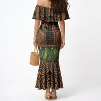 Polynesia Maui Tattoo Inspired Mermaid Dress Tropical Leaf Skirt Costume