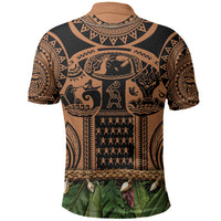 Polynesia Maui Tattoo Inspired Polo Shirt Tropical Leaf Skirt Costume