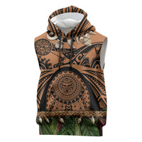 Polynesia Maui Tattoo Inspired Sleeveless Hoodie Tropical Leaf Skirt Costume