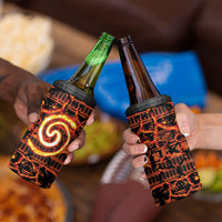 Polynesia Lava Monster Cosplay 4 in 1 Can Cooler Tumbler Fiery Glowing Volcano Crack Pattern