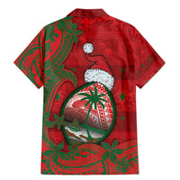 Guam Christmas Family Matching Mermaid Dress and Hawaiian Shirt Chamorro Seal Hat Santa Tribal Waves - Polynesian Pride