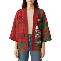 Guam Christmas Kimono Chamorro Seal Hat Santa Tribal Waves - Polynesian Pride