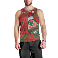 Guam Christmas Men Tank Top Chamorro Seal Hat Santa Tribal Waves - Polynesian Pride