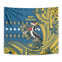 Nauru Christmas Tapestry Frigatebird Bird Santa Tribal Waves - Polynesian Pride