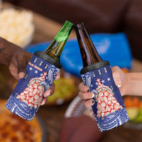 Northern Mariana Islands Christmas 4 in 1 Can Cooler Tumbler Seashell Xmas Tree Tribal Waves - Polynesian Pride