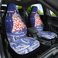 Northern Mariana Islands Christmas Car Seat Cover Seashell Xmas Tree Tribal Waves - Polynesian Pride