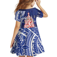 Northern Mariana Islands Christmas Family Matching Off Shoulder Short Dress and Hawaiian Shirt Seashell Xmas Tree Tribal Waves DT05 - Polynesian Pride
