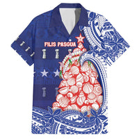 Northern Mariana Islands Christmas Family Matching Off Shoulder Short Dress and Hawaiian Shirt Seashell Xmas Tree Tribal Waves DT05 Dad's Shirt - Short Sleeve Navy - Polynesian Pride