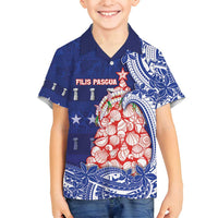 Northern Mariana Islands Christmas Family Matching Tank Maxi Dress and Hawaiian Shirt Seashell Xmas Tree Tribal Waves - Polynesian Pride